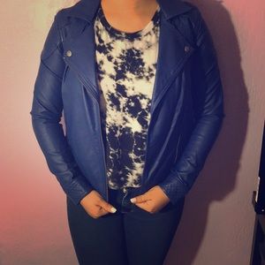 Blue Leather Jacket